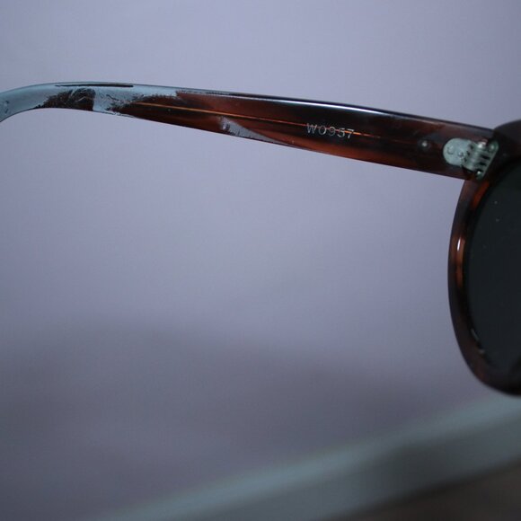 Ray-Ban Polarized W0957 Tortoise Rectangle Wrap Sunglasses main image 4